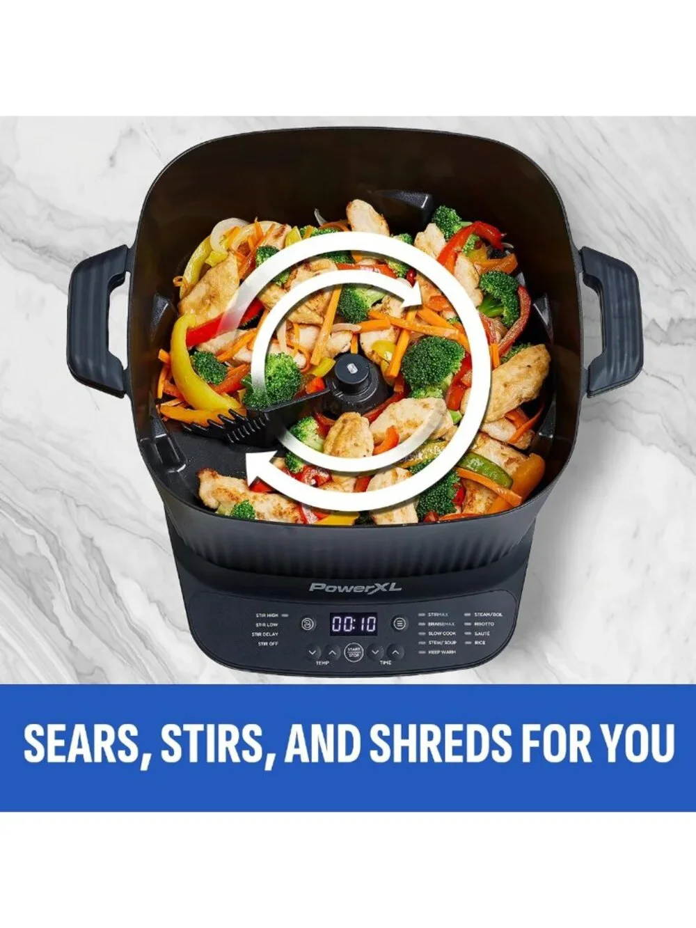 7.5QT Digital Multi-Cooker with Auto Stir, Versatile Cooking, Easy Cleanup
